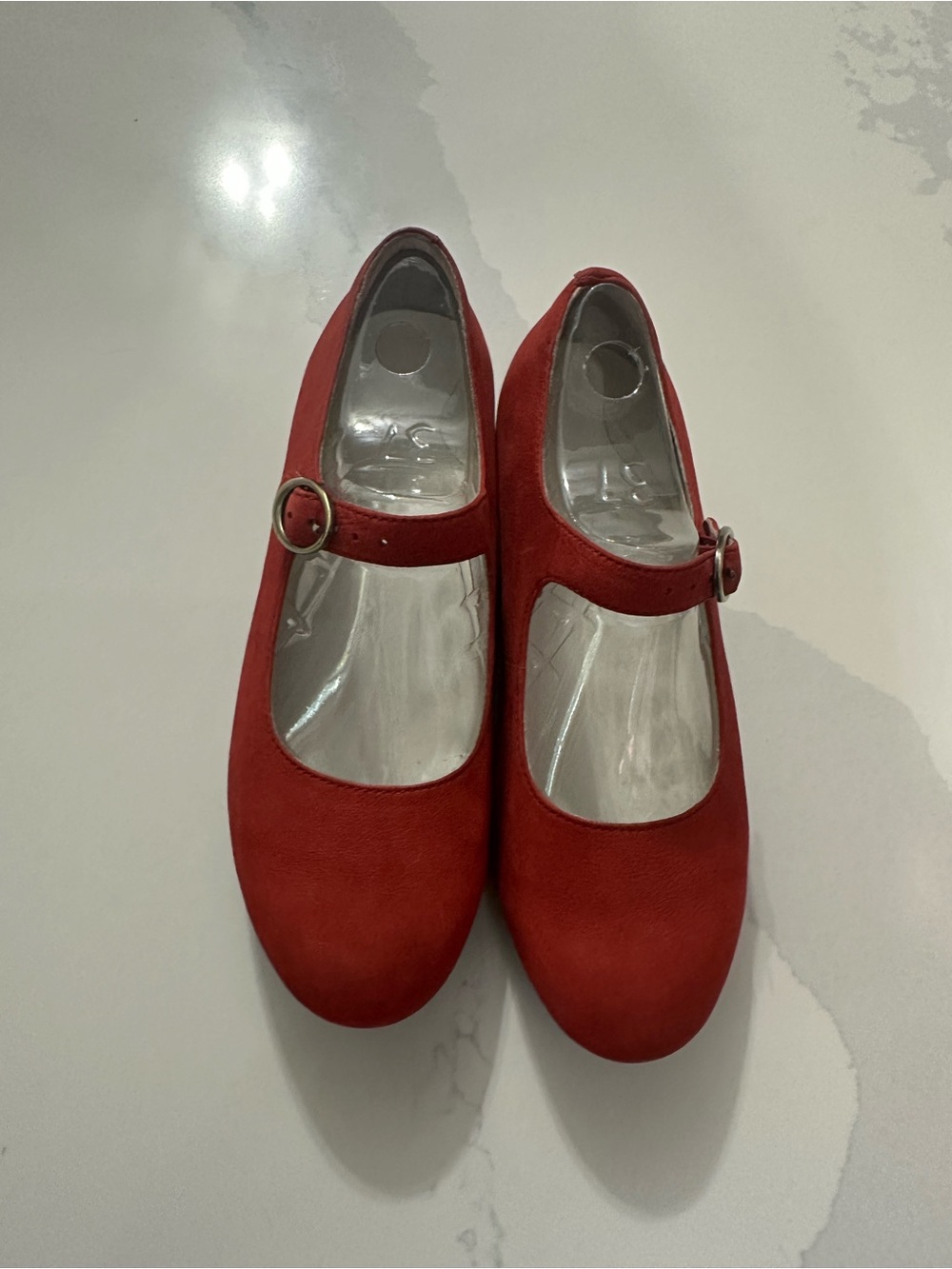 Dansko Red Mary Jane Heels with Buckle Strap